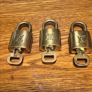 Louis Vuitton Brass Padlocks with Keys